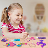 Little Girl Painting the suncatcher and enjoying the activity