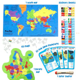 Mapology World with Flags & Flashcards