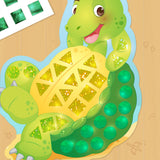 Turtle template stickering activity for kids