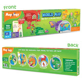 Mapology World Map Wall Chart with Reusable Stickers