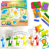 Pack of 12 - Jungle Stamp Art