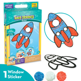 Clay Stickers Rocket, DIY kit for kids