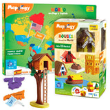 Mapology - World Map Puzzle with Houses Around the World