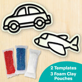 Pack of 12 - DIY Clay Stickers Travel