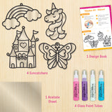 Pack of 12 - DIY Unicorn Glass Painting