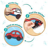 DIY Clay Stickers Transport