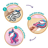 Pack of 6 - Clay Stickers Unicorn