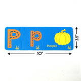 Alphabets, Tile P with Capital Letter, Small Letter and Object