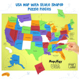 USA Map with State Shaped Puzzle Piece, Mapology, Floor Puzzle