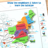 Solve to know the locations, USA Puzzle, Learn States of USA