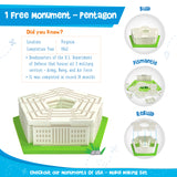 Make the Monument of USA with the puzzle, Learn facts of the Monuments