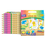 Pack of 12 - Jungle Stamp Art