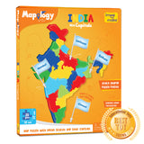 Mapology: Pack of 6 India with Capitals