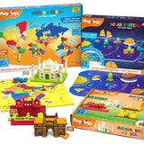 Mapology Combo, India and World Map Puzzle, 3D Monuments, Solar System Dual SIde Puzzle