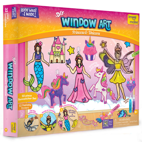 Window Art Princess & Unicorn