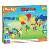 Mapology World & USA with Flags & Capitals