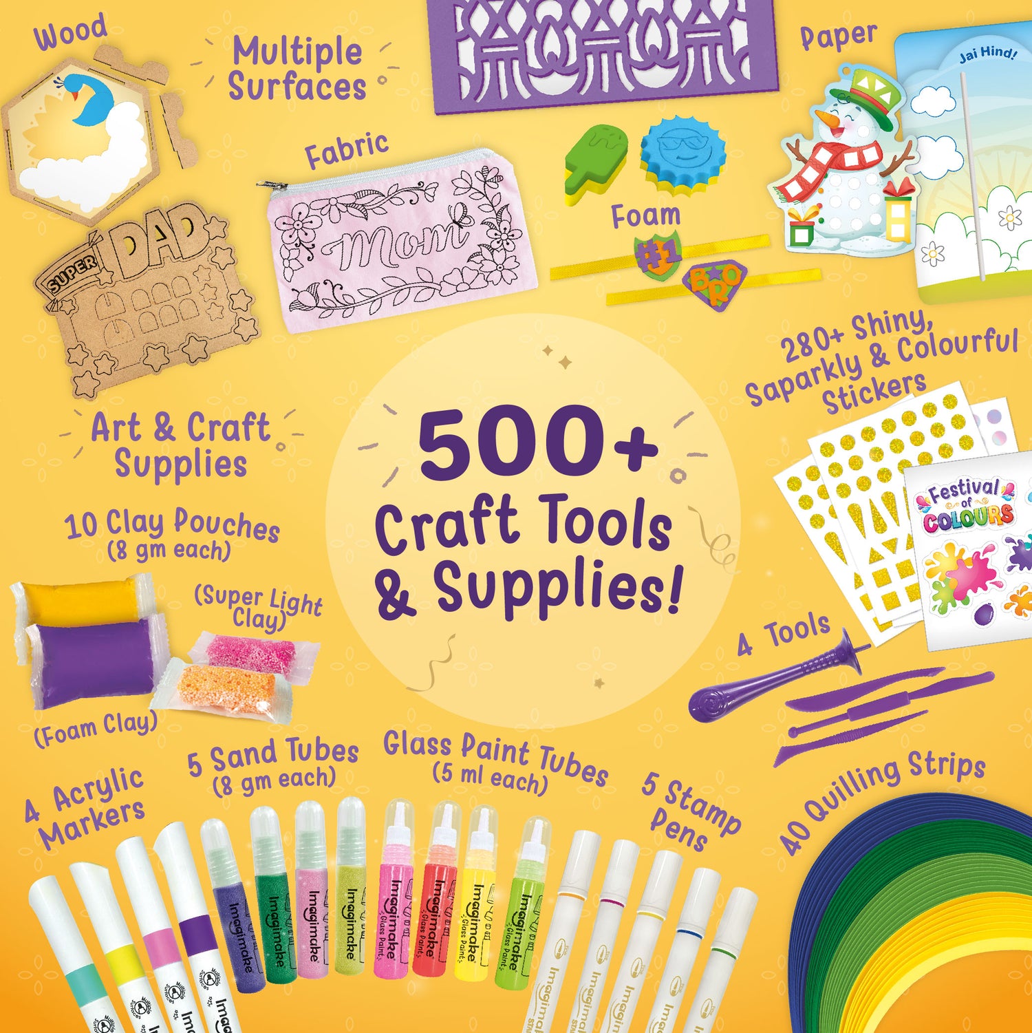 DIY craft, 500+ craft supplies, Activities for kids age 7 years and above