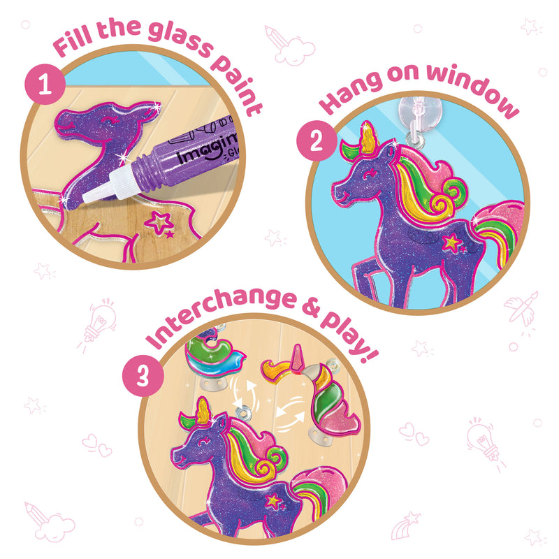 Unicorn Craft Combo: Glass Painting & Mirror Mosaic Kit