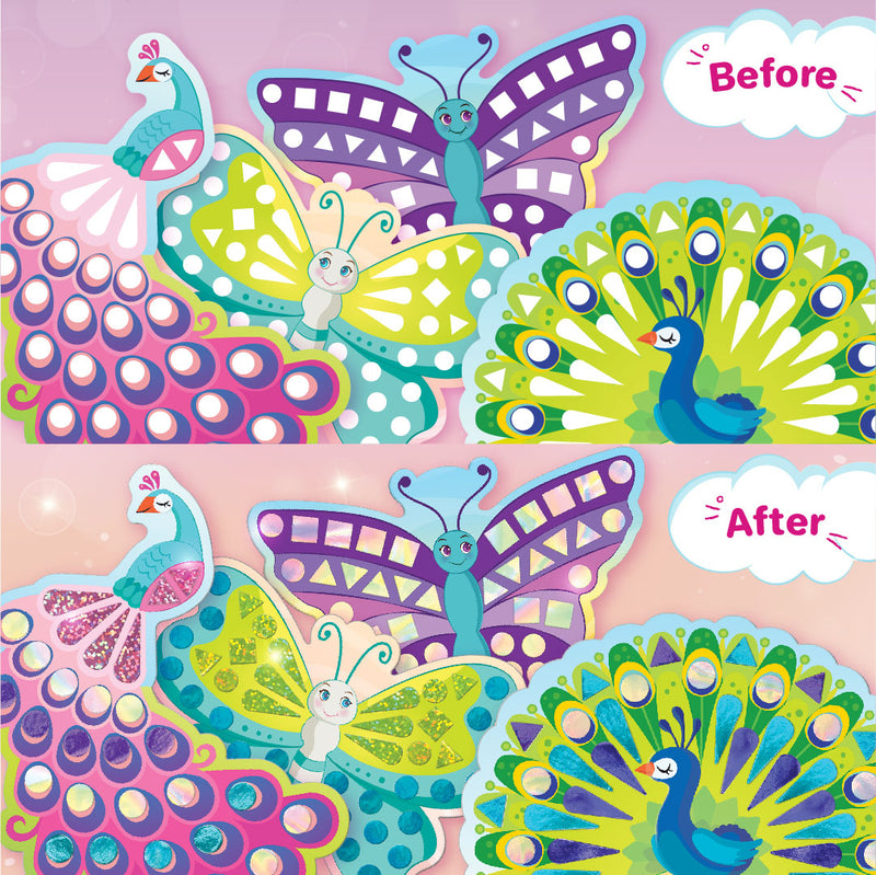 Mirror Mosaic - Butterfly & Peacock
