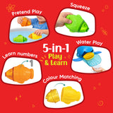 Leaps & Bounds Bath Buddies 5-in-1 | Baby Bath Toys for Toddlers Age 0-3 Years