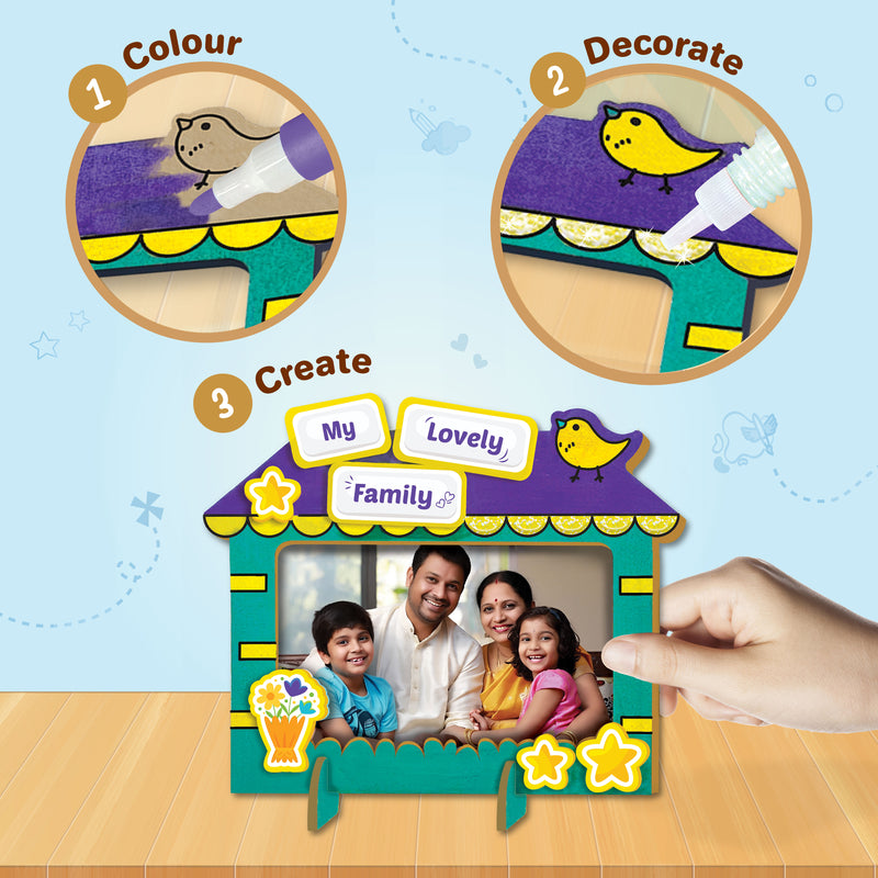 DIY Wood Art Photo Frame