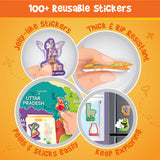 Mapology India Map Wall Chart with Reusable Stickers