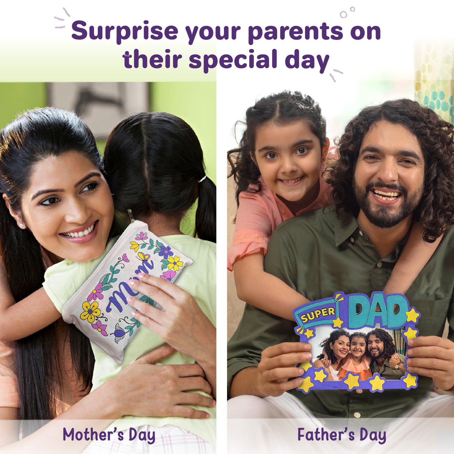 Mother's day and Father's day special activity for kids, fun time for girls age 7 years and above