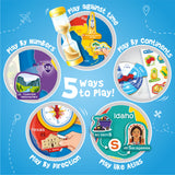 Mapology USA Map Wall Chart with Reusable Stickers