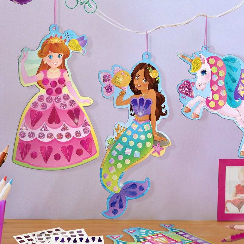 Princess Craft Combo: Glass Painting & Mirror Mosaic Kit