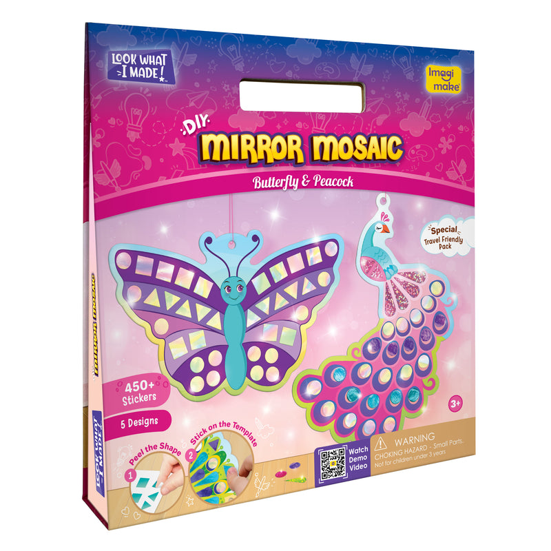 Pack of 6: Mirror Mosaic - Butterfly & Peacock