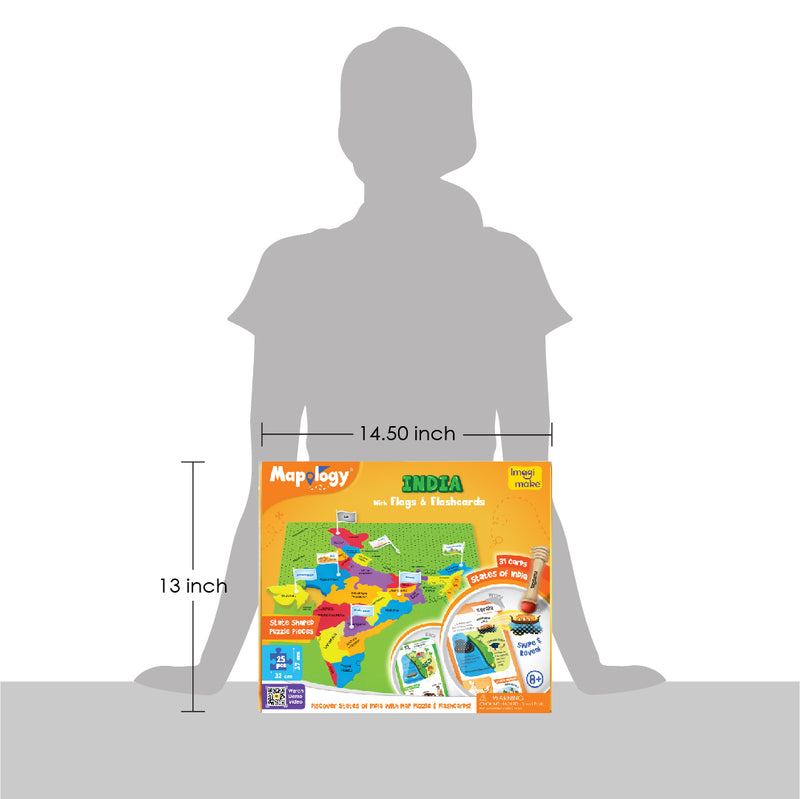 Mapology India With Flags and Flash Card