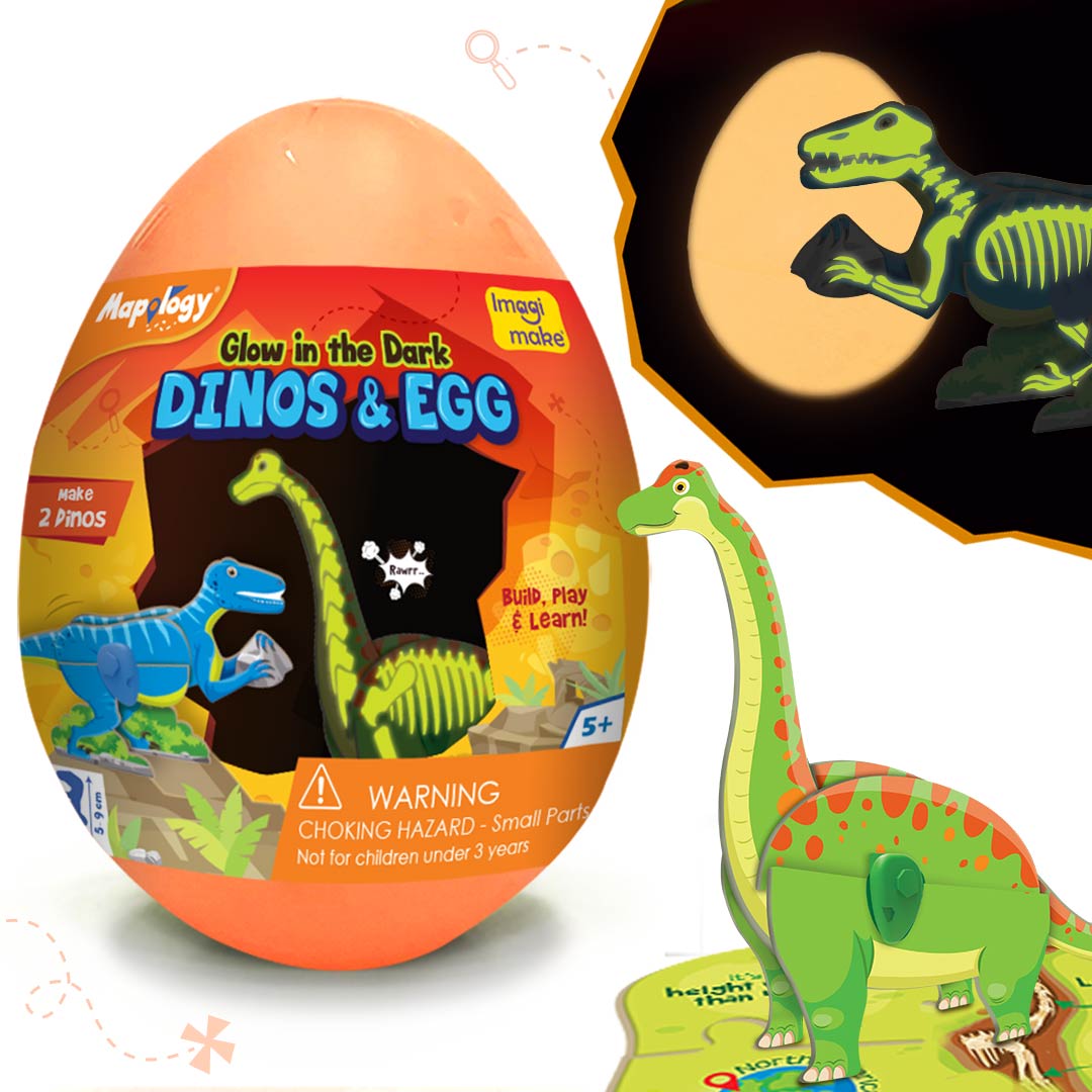 Dino & Egg - Orange – Imagimake