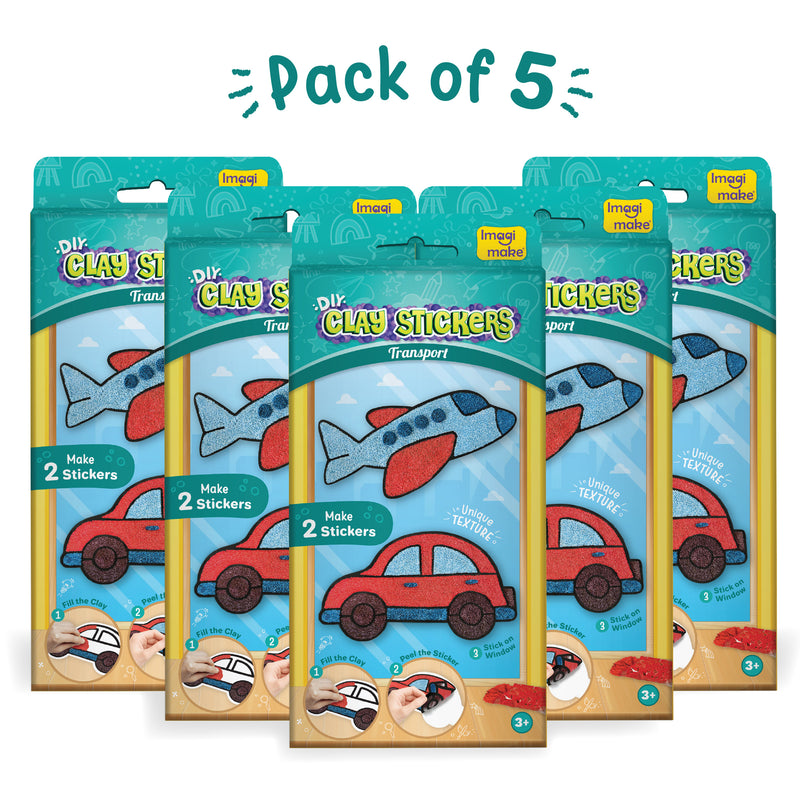 Clay Stickers - Travel Pack of 5