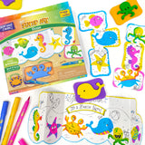 Pack of 12 - Ocean Stamp Art