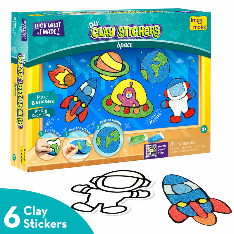 Clay Stickers - Space Adventure