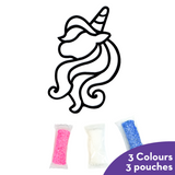Pack of 6 - Clay Stickers Unicorn