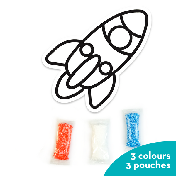 Clay Stickers - Rocket