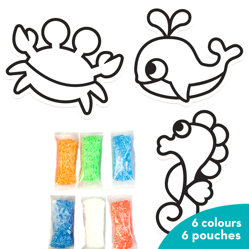Clay Stickers - Aqua World
