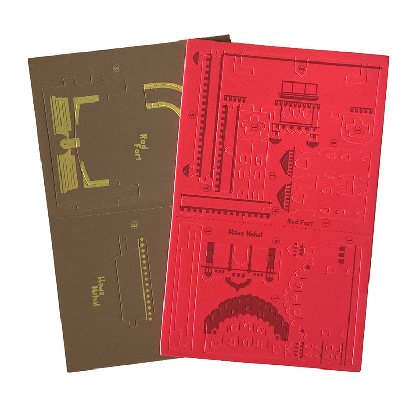 Mapology Monuments of India - Red Fort & Hawa Mahal