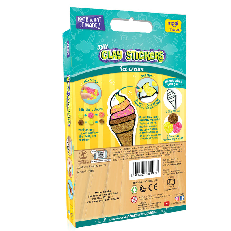 Clay Stickers - Ice Cream