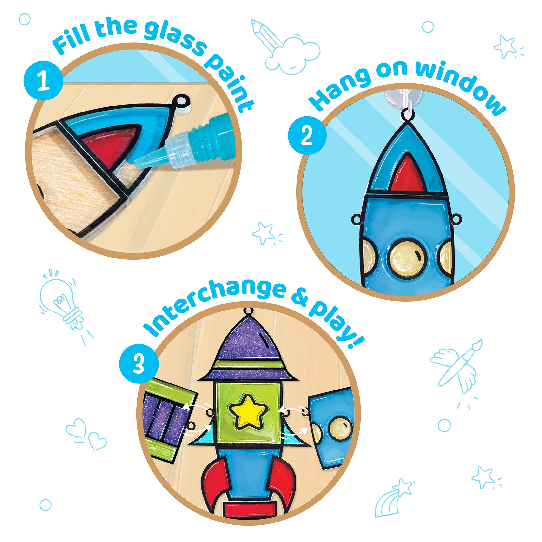 Window Roket Window Art - Rocket – Imagimake