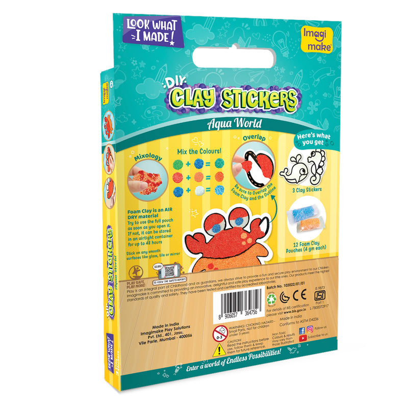 Clay Stickers - Aqua World