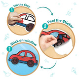 Pack of 12 - DIY Clay Stickers Travel