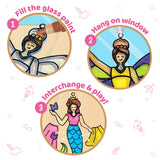 Princess Craft Combo: Glass Painting & Mirror Mosaic Kit