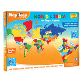 Mapology India and World - Political & Physical Map Puzzle