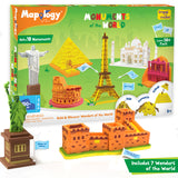 Mapology - India & World Map with Monuments of the World