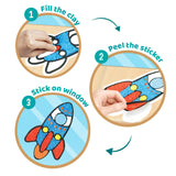 Clay Stickers - Rocket