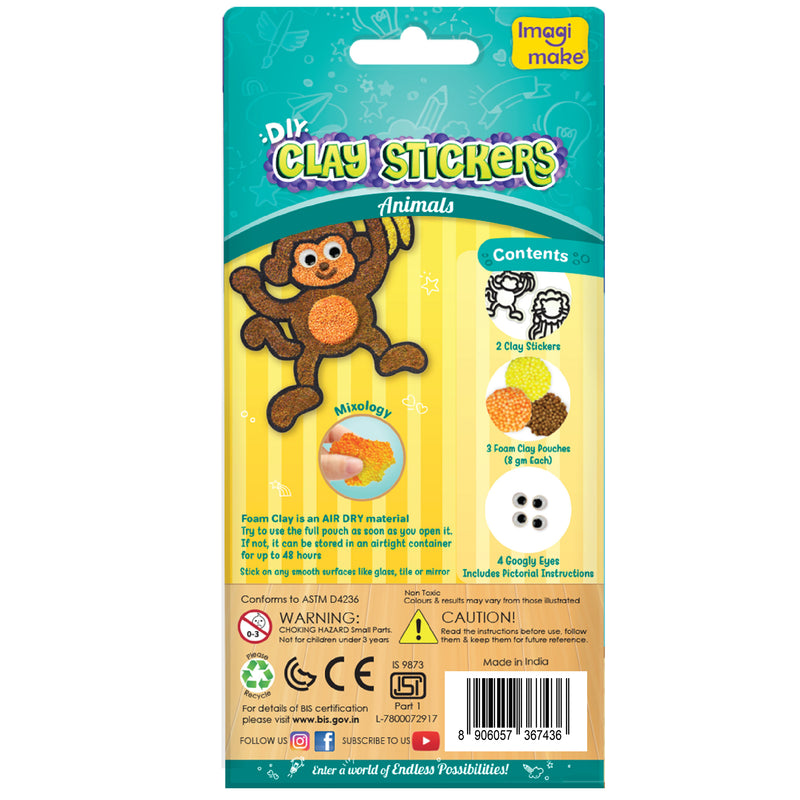 DIY Clay Stickers Animals