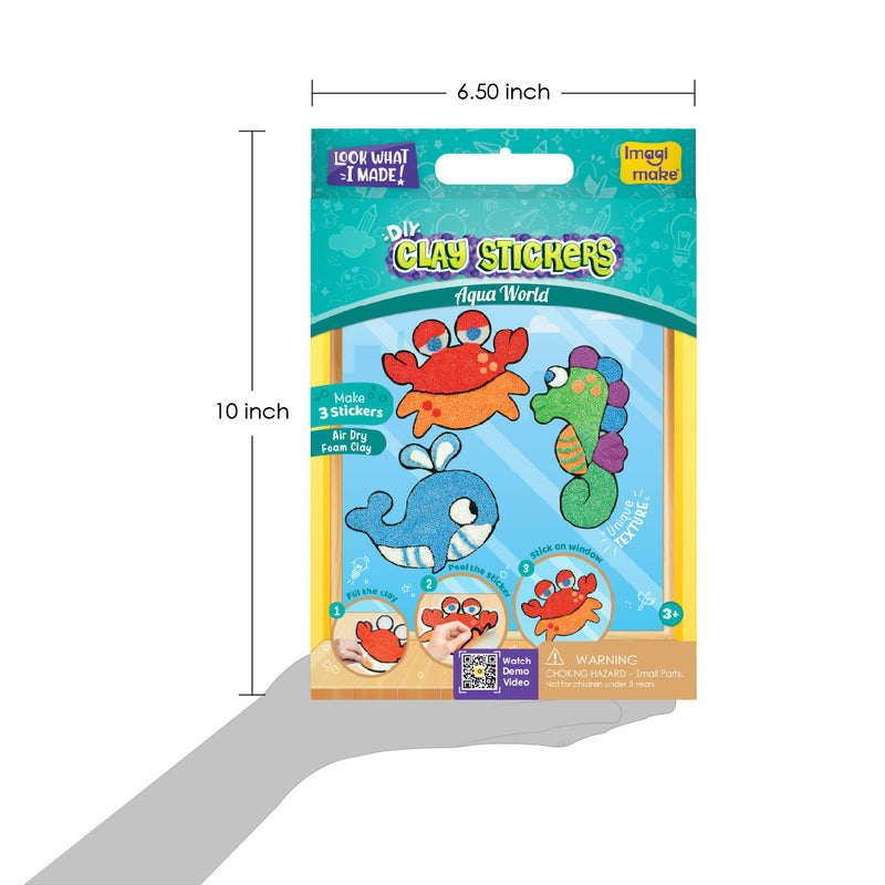 Clay Stickers - Aqua World