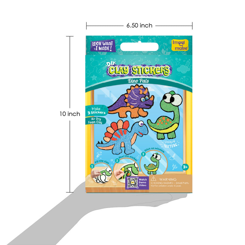 Clay Stickers - Dino Pals